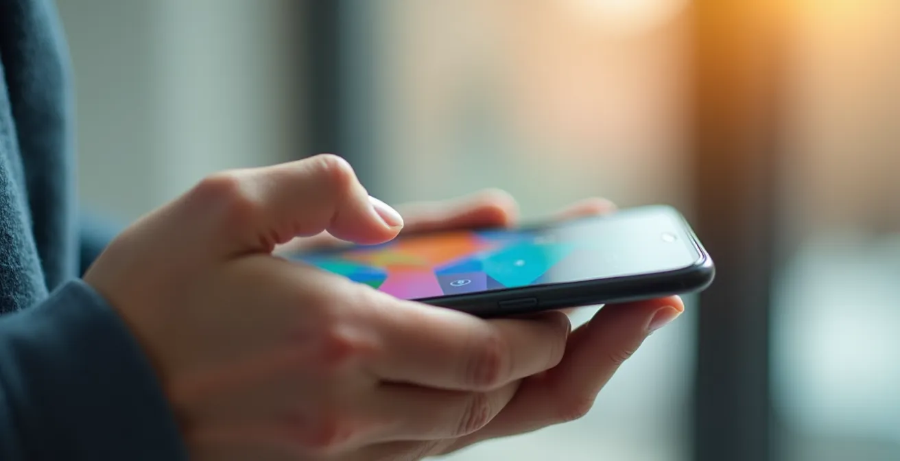 Main tenant un smartphone montrant une interface de réservation simplifiée avec bouton de prolongation visible